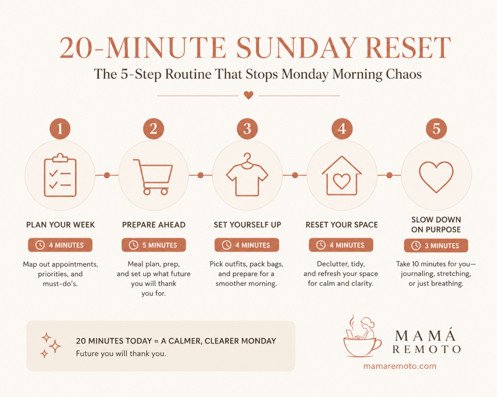 20 minute sunday reset checklist for working moms — free download