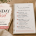 Sunday Reset checklist for working moms with weekly planning notebook, coffee and cozy workspace
