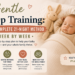 Gentle sleep training featured image with sleeping baby and 21-night step-by-step sleep method for families