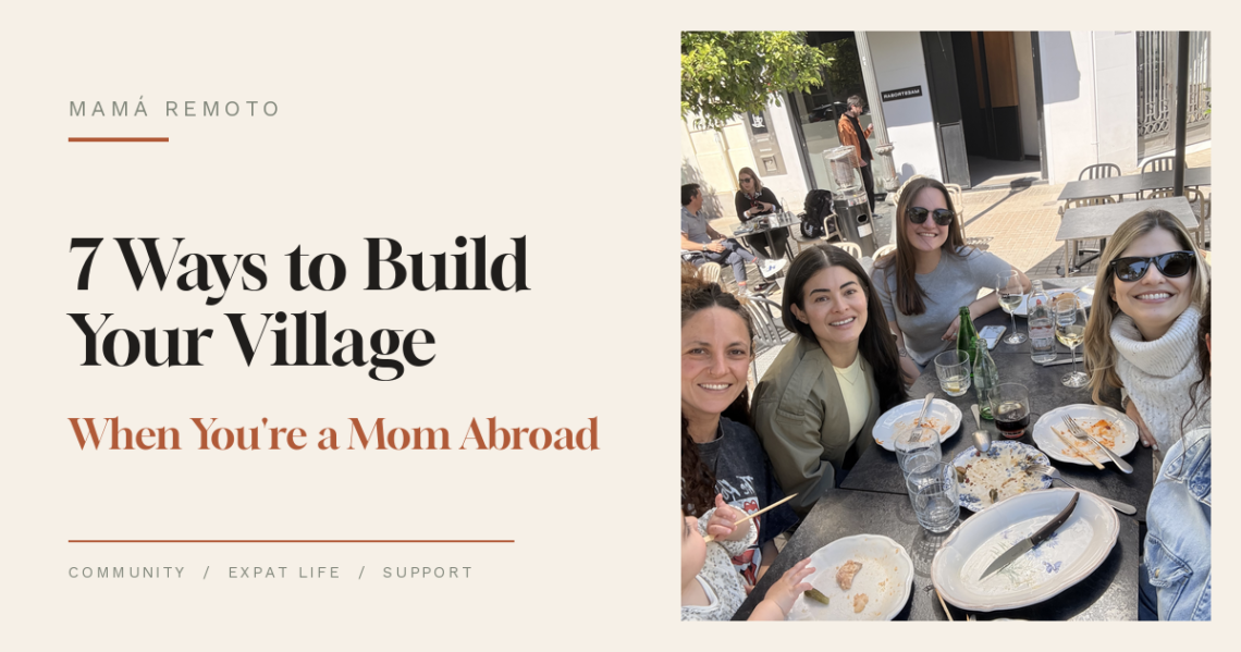 mom abroad without family meeting another mother for coffee while building a support network