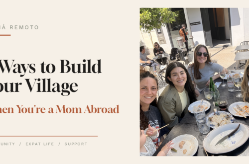 mom abroad without family meeting another mother for coffee while building a support network