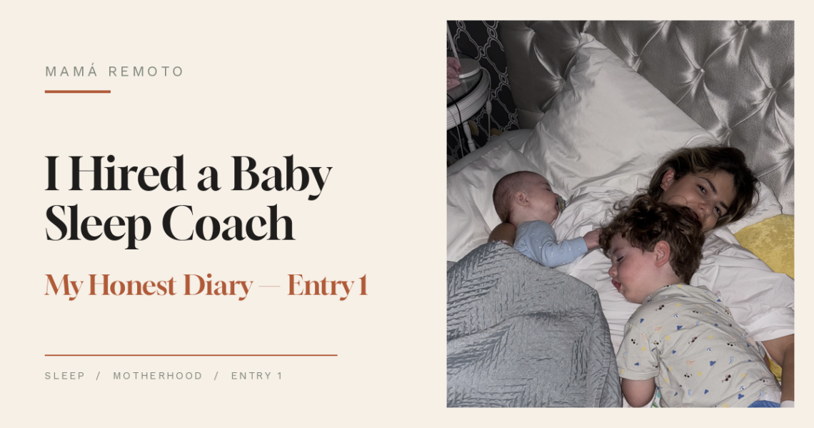 Sleep-deprived mom resting on the couch while her children play nearby during the morning before working with a baby sleep coach.