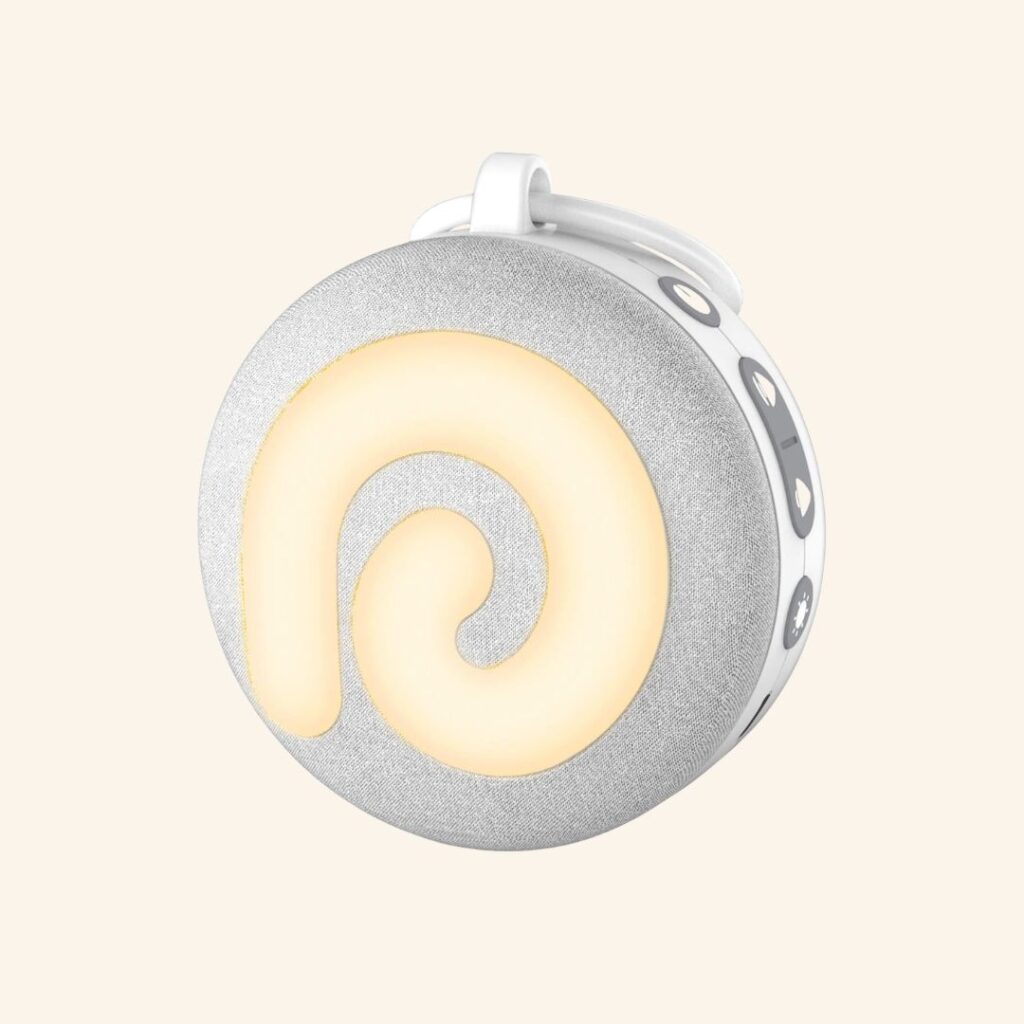 Dreamegg D11 baby white noise machine with night light for sleep routines.