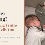 woman resting with her baby while coping with sadness after weaning