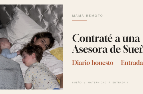 Estefani durmiendo junto a sus hijos durante el proceso con la asesora de sueño infantil.
