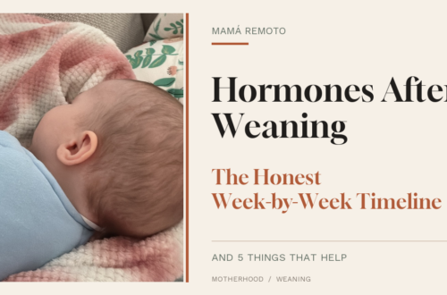 Mother breastfeeding her baby beside the title Hormones After Weaning: The Honest Week-by-Week Timeline.